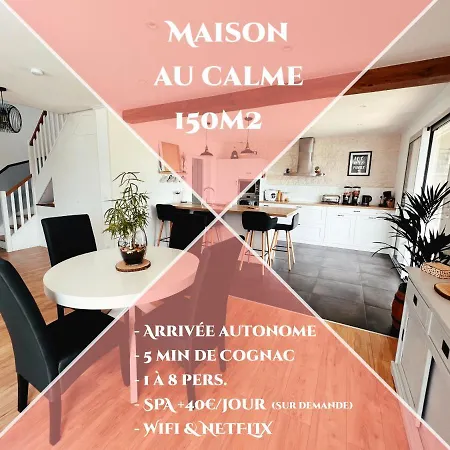 Maison Au Calme A 5Min De Cognac Pour 1 A 8 Pers Richemont  Exterior photo
